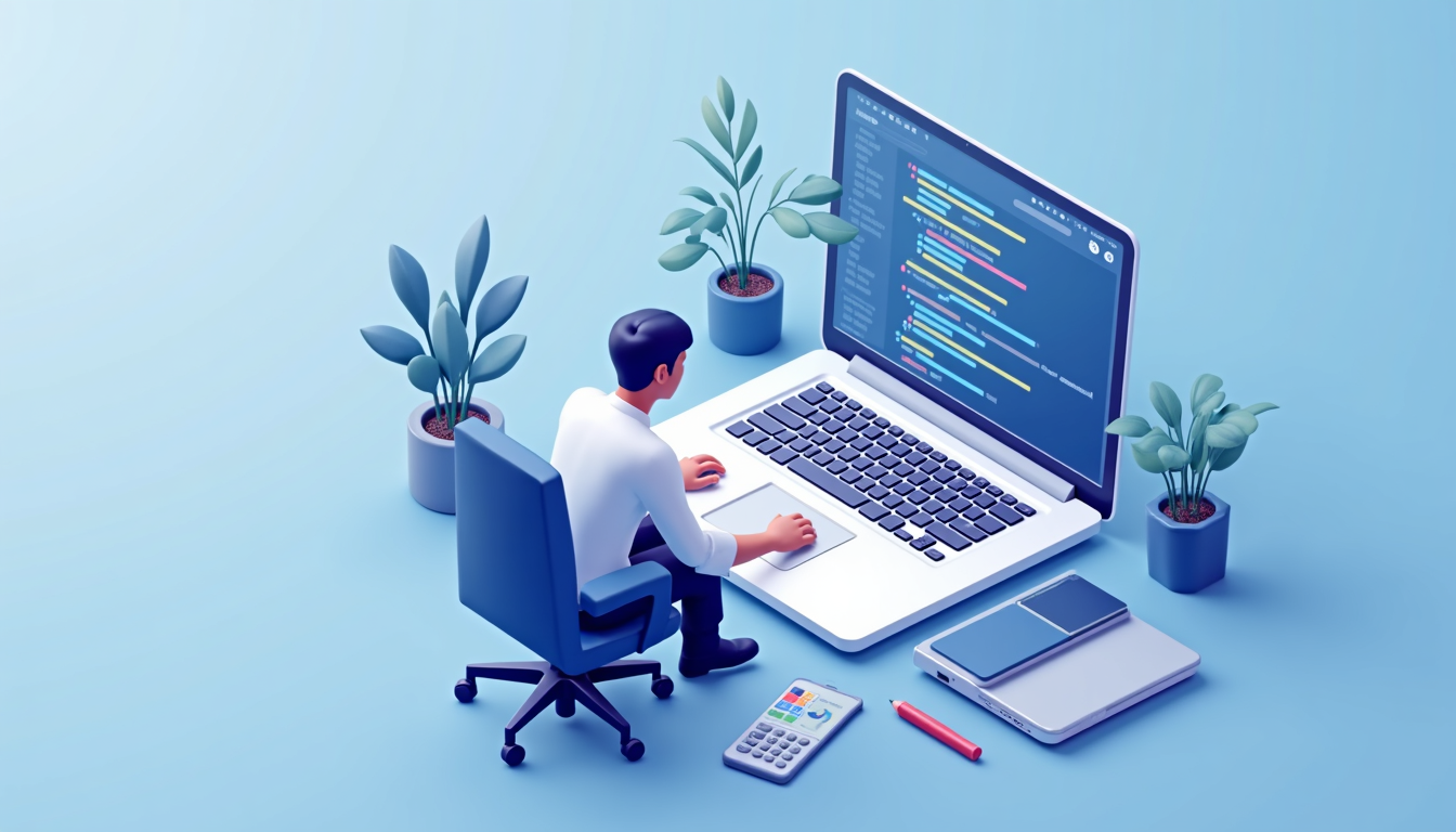 Ilustrație alegere servicii creare site web profesional